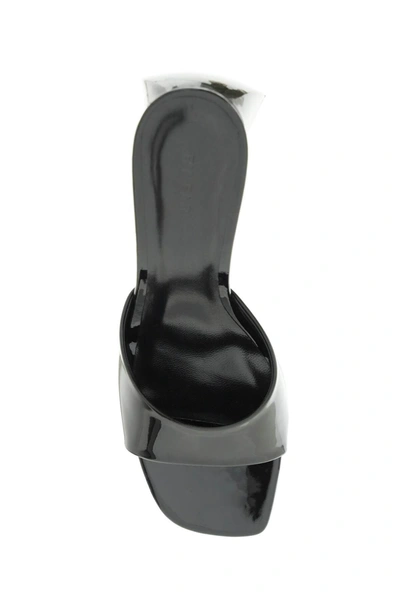 Shop By Far Patent Leather 'michele' Mules In Black Leather