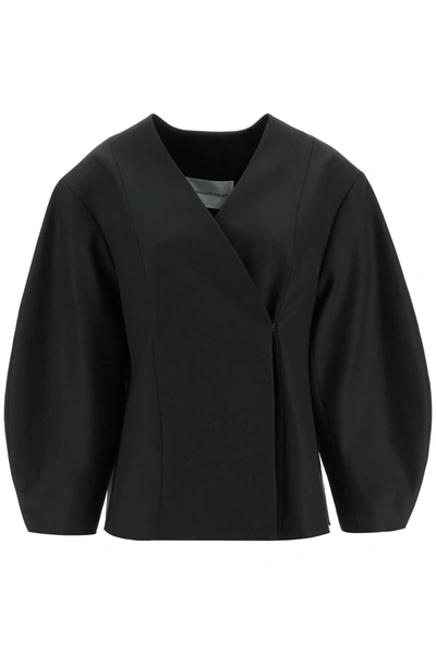 Shop By Malene Birger 'gardis' Bouffant Sleeve Blazer In Black