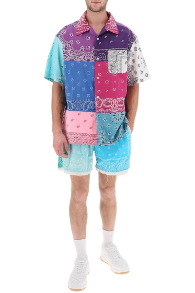 Shop Children Of The Discordance Bandana Patchwork Shorts