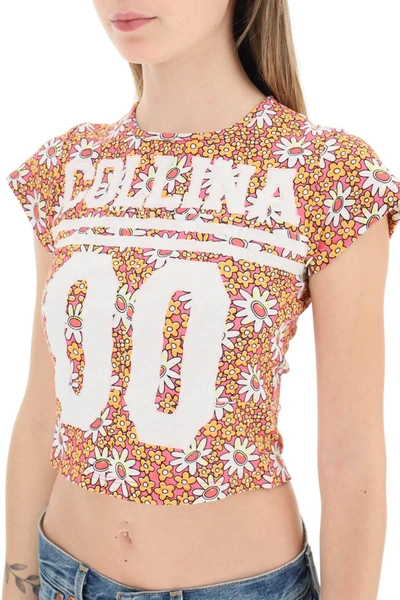 Shop Collina Strada 'hi Liter' Cropped T Shirt In Pink