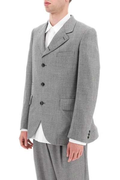 Shop Comme Des Garçons Homme Deux Comme Des Garcons Homme Plus Salt And Pepper Wool Jacket