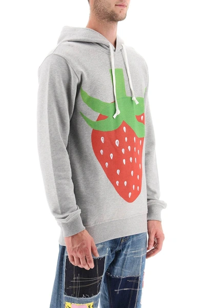 Shop Comme Des Garçons Shirt Comme Des Garcons Shirt Strawberry Printed Hoodie
