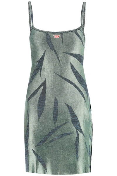 Shop Diesel 'm Areah' Mini Dress In Laminated Lurex Knit