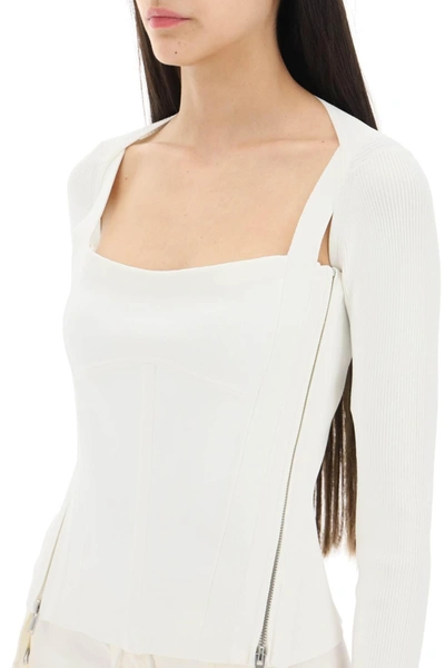Shop Dion Lee Modular Corset Top In White