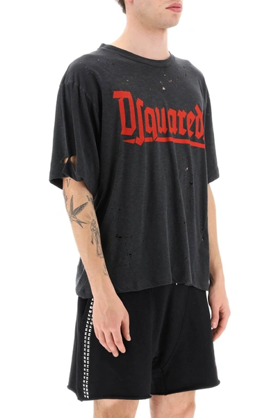 Shop Dsquared2 'd2 Goth Iron' T Shirt