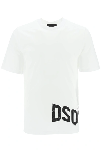 Shop Dsquared2 D2 Slouch T Shirt In White