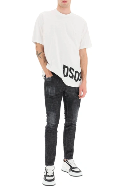 Shop Dsquared2 D2 Slouch T Shirt In White