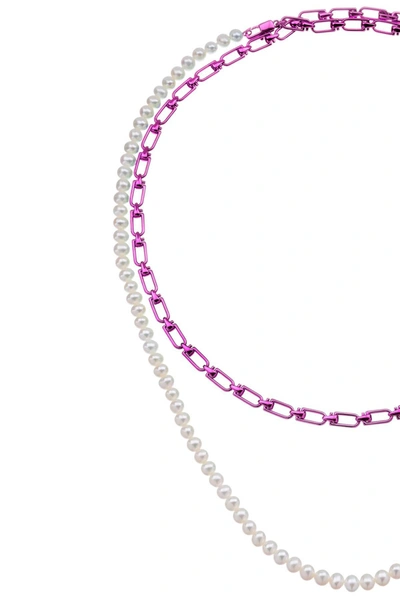 Shop Eéra Eéra 'reine' Double Necklace With Pearls