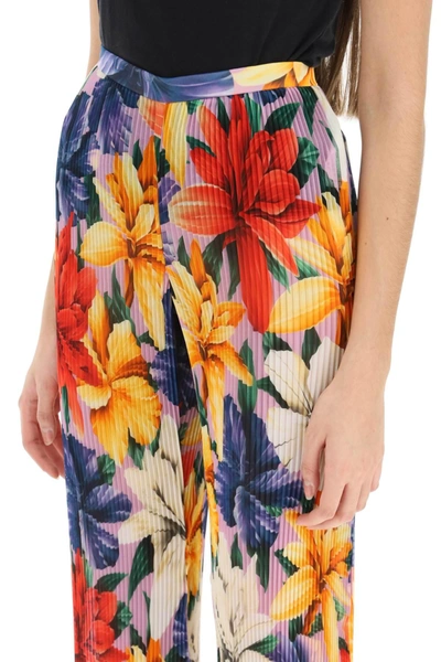 Shop Etro Floral Pleated Chiffon Pants
