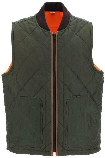 Shop Filson 'eagle Plains' Reversible Vest In Green