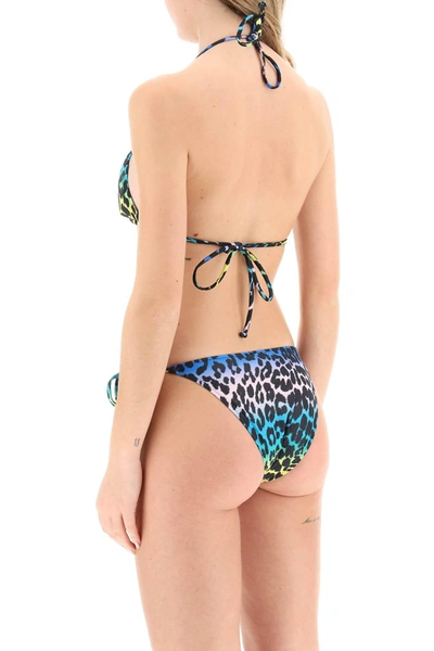 Shop Ganni Animalier Bikini Top