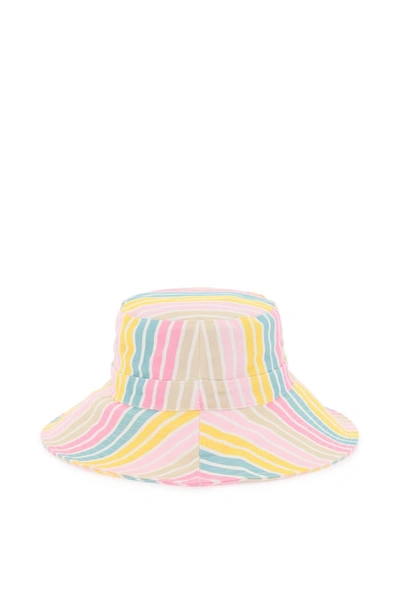 Shop Ganni Stripe Bucket Hat