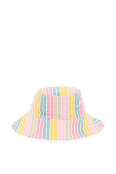 Shop Ganni Stripe Bucket Hat