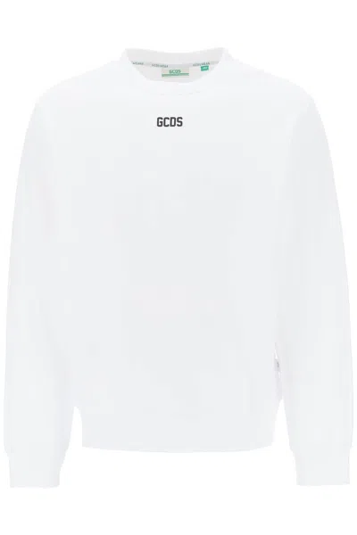 Shop Gcds Crew Neck Sweatshirt With Logo Print