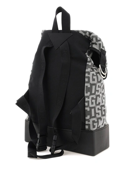 Shop Gcds Monogram Backpack In Grey Cotton