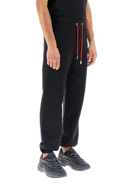 Shop Gcds Sweatpants With Logo Detail In Black Cotton