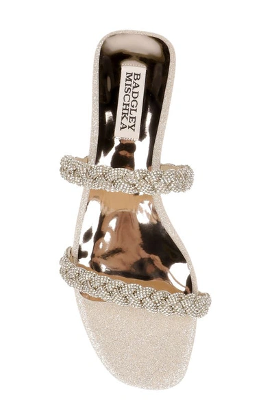 Shop Badgley Mischka Collection Femme Slide Sandal In Soft Gold