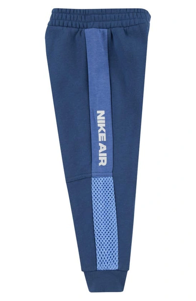 Nike Kids' Fleece Pullover Sweatshirt & Joggers Set In Dark Marina Blue