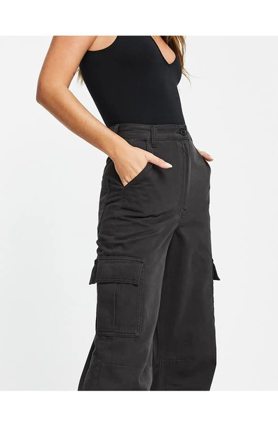 Shop Topshop High Waist Wide Leg Trousers In Black