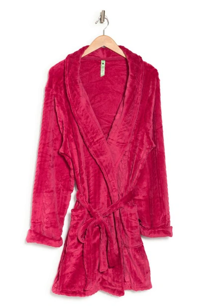 Shop Honeydew Intimates Do Not Disturb Plush Robe In Garnet