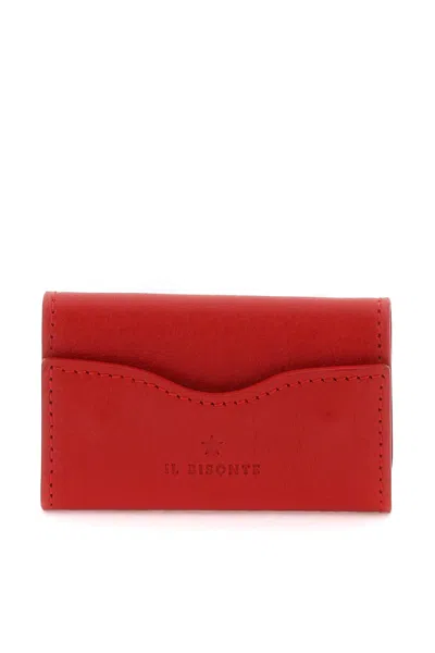 Shop Il Bisonte Leather Key Holder In Red Leather
