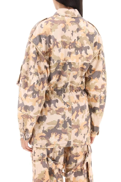 Shop Isabel Marant 'elize' Jacket In Cotton With Camouflage Pattern
