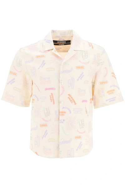 Shop Jacquemus 'la Chemise Aouro' Shirt In Beige