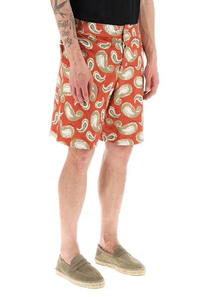 Shop Jacquemus 'le Short Pingo' Printed Shorts In Orange