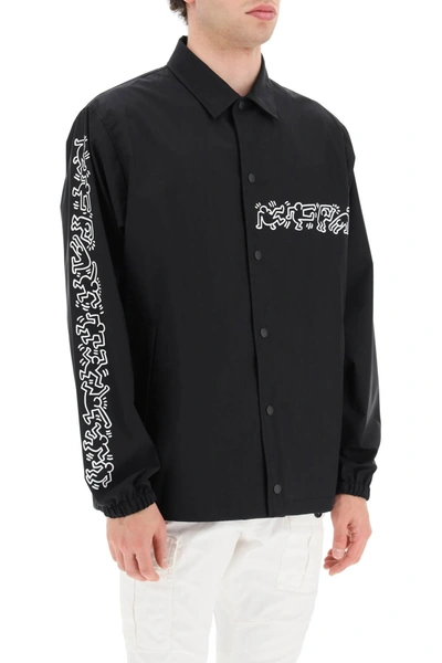 Shop Junya Watanabe Keith Haring Overshirt Jacket In Black