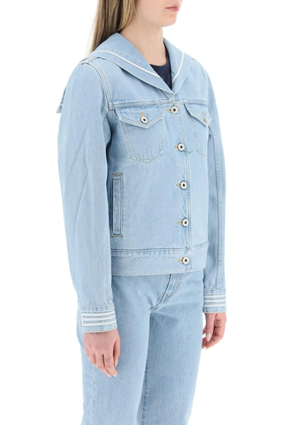 Shop Kenzo ' Sailor' Denim Jacket In Blue
