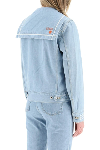 Shop Kenzo ' Sailor' Denim Jacket In Blue