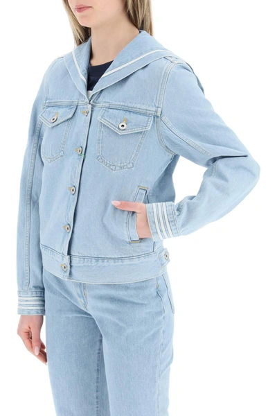 Shop Kenzo ' Sailor' Denim Jacket In Blue