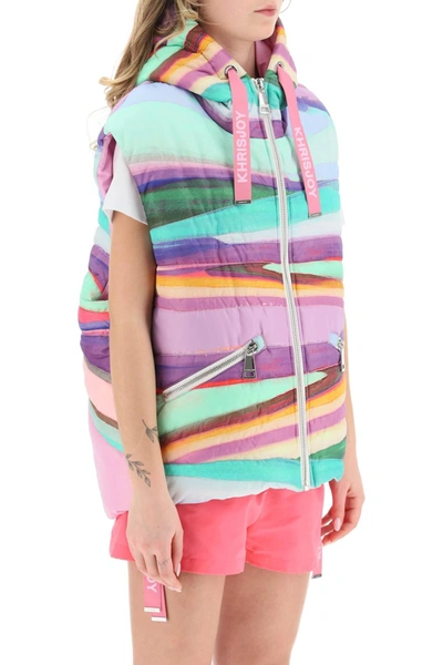 Shop Khrisjoy 'sunset Route' Padded Vest In Multicolor