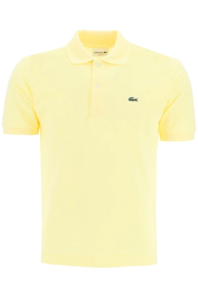Shop Lacoste Cotton Piquet Polo In Yellow