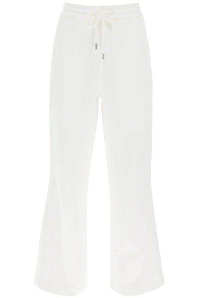 Shop Lanvin Viscose Jogger Pants In White