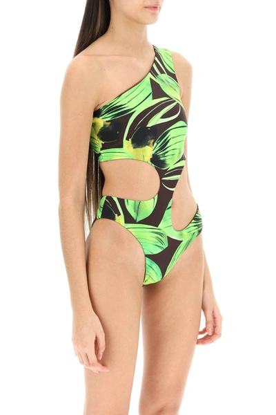 Shop Louisa Ballou 'carve' One Piece Swimsuit With Cut Outs In Brown