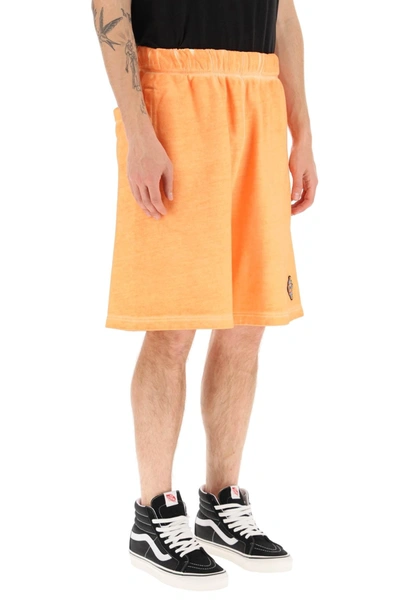 Shop Marcelo Burlon County Of Milan Marcelo Burlon Sunset Cross Shorts In Orange