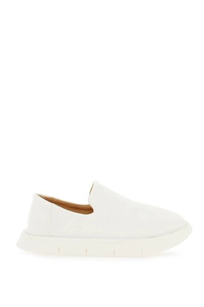 Shop Marsèll 'intagliata' Grained Leather Slip On Shoes In White