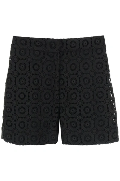Shop Moschino Lace Shorts In Black
