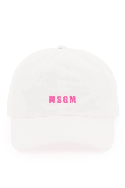 Shop Msgm Fluo Logo Baseball Cap