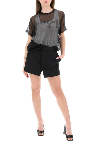 Shop N°21 N.21 Georgette T Shirt With Logo