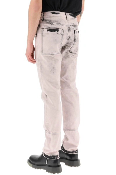 Shop Oamc Stone Washed Straight Leg Jeans