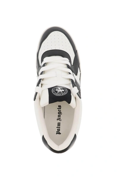 Shop Palm Angels 'palm University' Two Tone Leather Sneakers