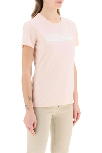 Shop Parajumpers 'box' Slim Fit Cotton T Shirt In Pink