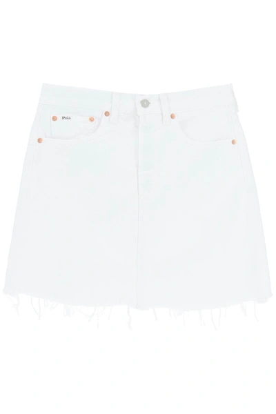 Shop Polo Ralph Lauren Denim Miniskirt