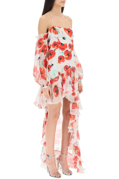 Shop Raquel Diniz 'luna' Asymmetric Silk Dress