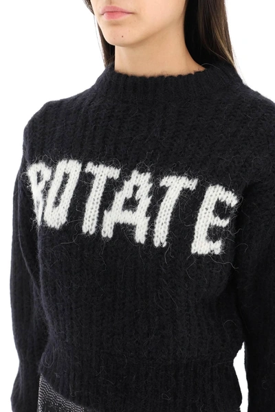 Shop Rotate Birger Christensen Rotate Wool And Alpaca Sweater With Logo