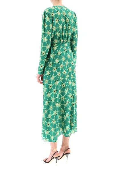 Shop Saloni 'lea' Long Shirt Dress In Silk Crepe
