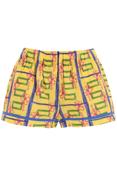 Shop Siedres All Over Printed Cotton 'zyon' Shorts