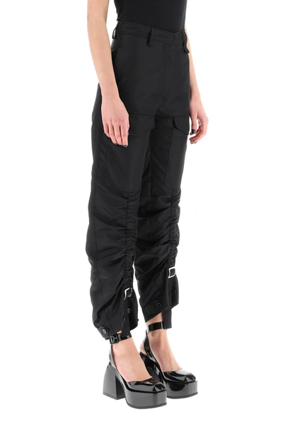 Shop Simone Rocha Adjustable Satin Cargo Pants